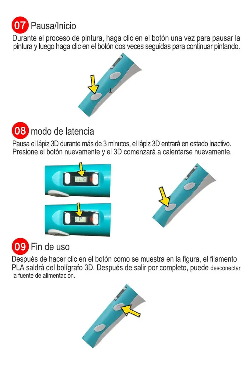 Lápiz 3D para Niños y Adultos - Kit de Impresión con Filamentos de Colores Incluidos